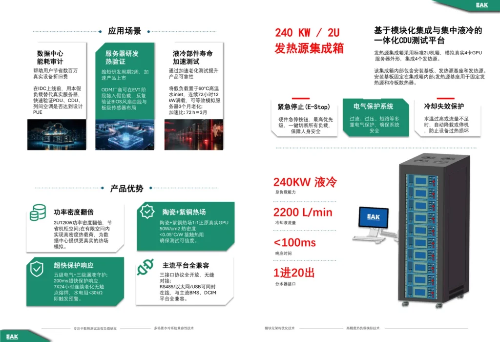 EAK CDU Simulated Load 240 kW 2U Integrated Unit